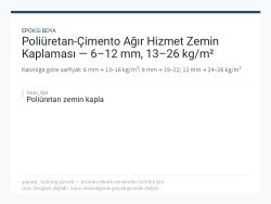 Poliüretan-Çimento Ağır Hizmet Zemin Kaplaması — 6–12 mm, 13–26 kg/m²