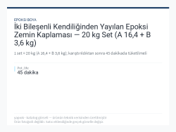 İki Bileşenli Kendiliğinden Yayılan Epoksi Zemin Kaplaması — 20 kg Set (A 16,4 + B 3,6 kg)