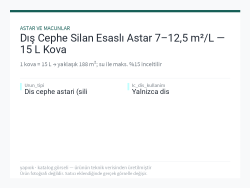 Dış Cephe Silan Esaslı Astar 7–12,5 m²/L — 15 L Kova