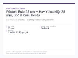 Pösteki Rulo 25 cm — Hav Yüksekliği 25 mm, Doğal Kuzu Postu