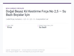 Doğal Beyaz Kıl Kestirme Fırça No 2,5 — Su Bazlı Boyalar İçin