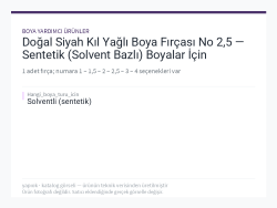 Doğal Siyah Kıl Yağlı Boya Fırçası No 2,5 — Sentetik (Solvent Bazlı) Boyalar İçin