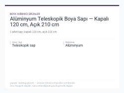 Alüminyum Teleskopik Boya Sapı — Kapalı 120 cm, Açık 210 cm