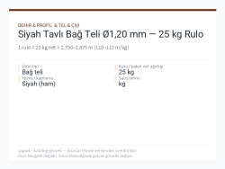 Siyah Tavlı Bağ Teli Ø1,20 mm — 25 kg Rulo