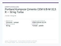 Portland Kompoze Çimento CEM II/B-M 32,5 R — 50 kg Torba