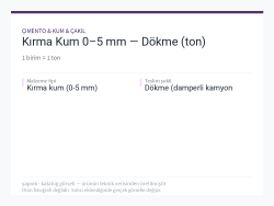 Kırma Kum 0–5 mm — Dökme (ton)