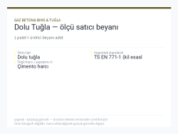 Dolu Tuğla — ölçü satıcı beyanı