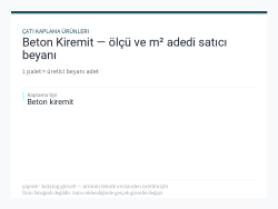 Beton Kiremit — ölçü ve m² adedi satıcı beyanı