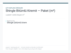 Shingle Bitümlü Kiremit — Paket (m²)