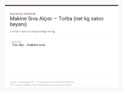 Makine Sıva Alçısı — Torba (net kg satıcı beyanı)