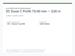 DC Duvar C Profili 75/40 mm — 3,00 m