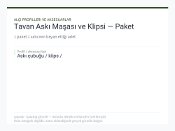 Tavan Askı Maşası ve Klipsi — Paket