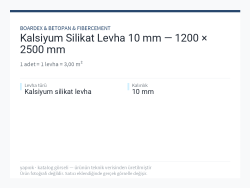 Kalsiyum Silikat Levha 10 mm — 1200 × 2500 mm