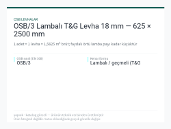 OSB/3 Lambalı T&G Levha 18 mm — 625 × 2500 mm