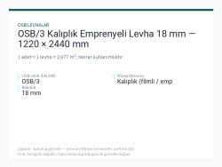 OSB/3 Kalıplık Emprenyeli Levha 18 mm — 1220 × 2440 mm