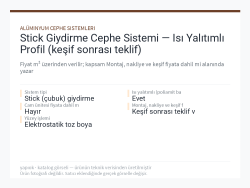 Stick Giydirme Cephe Sistemi — Isı Yalıtımlı Profil (keşif sonrası teklif)