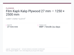 Film Kaplı Kalıp Plywood 27 mm — 1250 × 2500 mm