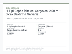 H Tipi Cephe İskelesi Çerçevesi 2,00 m — Sıcak Daldırma Galvaniz