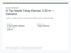 H Tipi İskele Yatay Eleman 2,50 m — Galvaniz