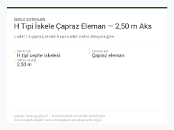 H Tipi İskele Çapraz Eleman — 2,50 m Aks