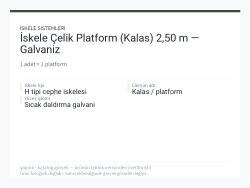 İskele Çelik Platform (Kalas) 2,50 m — Galvaniz