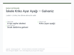 İskele Kriko Ayar Ayağı — Galvaniz