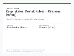 Kalıp İskelesi Destek Kulesi — Kiralama (m²/ay)