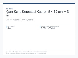 Çam Kalıp Kerestesi Kadron 5 × 10 cm — 3 m