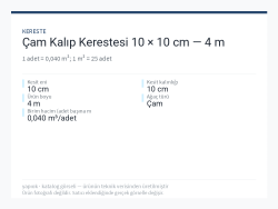 Çam Kalıp Kerestesi 10 × 10 cm — 4 m