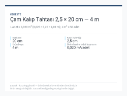 Çam Kalıp Tahtası 2,5 × 20 cm — 4 m