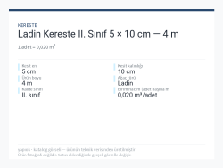Ladin Kereste II. Sınıf 5 × 10 cm — 4 m