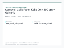 Çerçeveli Çelik Panel Kalıp 90 × 300 cm — Galvaniz