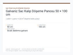 Galvaniz Sac Kalıp Döşeme Panosu 50 × 100 cm