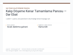 Kalıp Döşeme Kenar Tamamlama Panosu — Dar Ebat