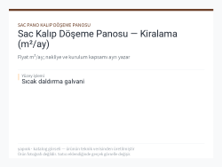 Sac Kalıp Döşeme Panosu — Kiralama (m²/ay)
