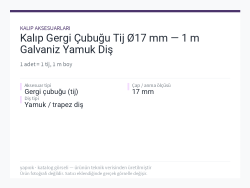 Kalıp Gergi Çubuğu Tij Ø17 mm — 1 m Galvaniz Yamuk Diş