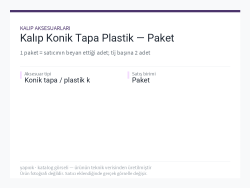 Kalıp Konik Tapa Plastik — Paket