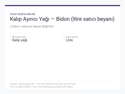 Kalıp Ayırıcı Yağı — Bidon (litre satıcı beyanı)