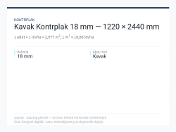 Kavak Kontrplak 18 mm — 1220 × 2440 mm