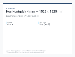Huş Kontrplak 4 mm — 1525 × 1525 mm