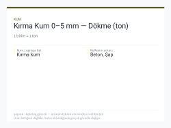 Kırma Kum 0–5 mm — Dökme (ton)