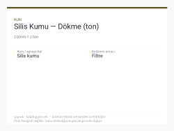 Silis Kumu — Dökme (ton)