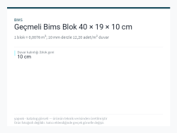 Geçmeli Bims Blok 40 × 19 × 10 cm