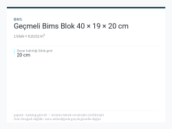 Geçmeli Bims Blok 40 × 19 × 20 cm