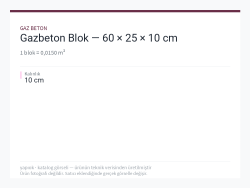 Gazbeton Blok — 60 × 25 × 10 cm