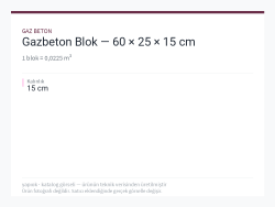 Gazbeton Blok — 60 × 25 × 15 cm