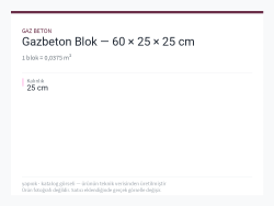 Gazbeton Blok — 60 × 25 × 25 cm