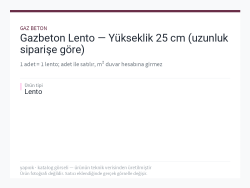 Gazbeton Lento — Yükseklik 25 cm (uzunluk siparişe göre)