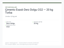 Çimento Esaslı Derz Dolgu CG2 — 20 kg Torba
