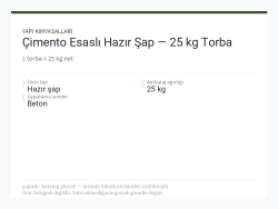 Çimento Esaslı Hazır Şap — 25 kg Torba
